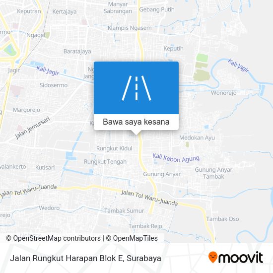 Peta Jalan Rungkut Harapan Blok E