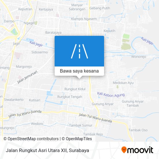 Peta Jalan Rungkut Asri Utara XII