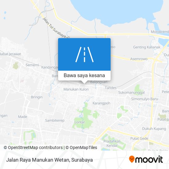 Peta Jalan Raya Manukan Wetan