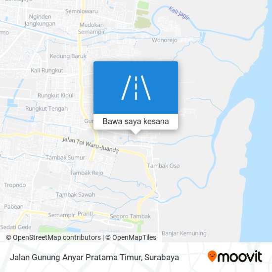 Peta Jalan Gunung Anyar Pratama Timur