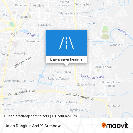 Peta Jalan Rungkut Asri X