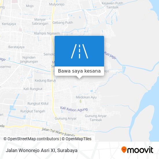 Peta Jalan Wonorejo Asri XI