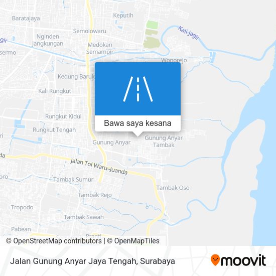 Peta Jalan Gunung Anyar Jaya Tengah