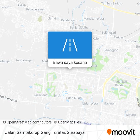 Peta Jalan Sambikerep Gang Teratai