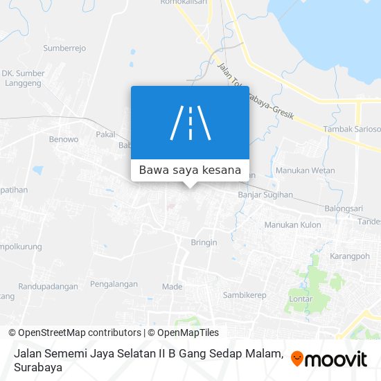 Peta Jalan Sememi Jaya Selatan II B Gang Sedap Malam