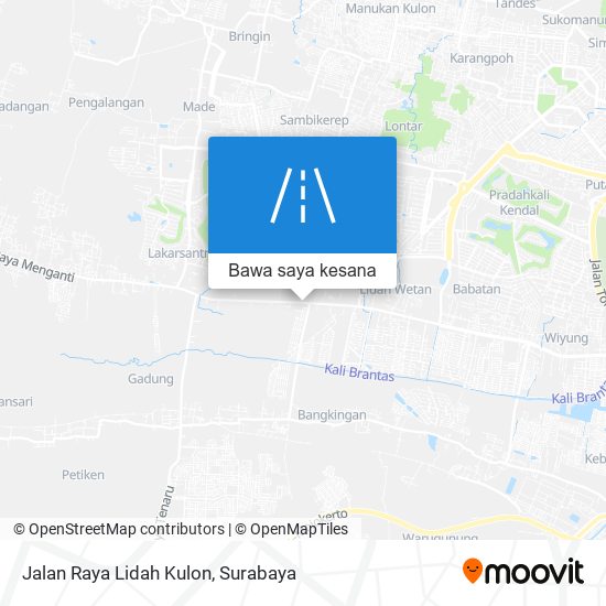 Peta Jalan Raya Lidah Kulon