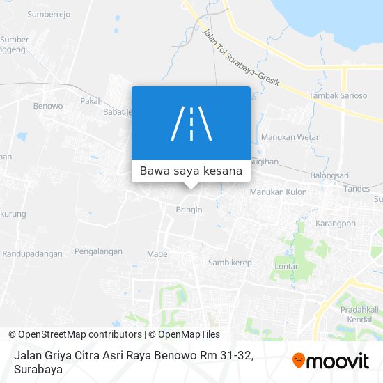Peta Jalan Griya Citra Asri Raya Benowo Rm 31-32