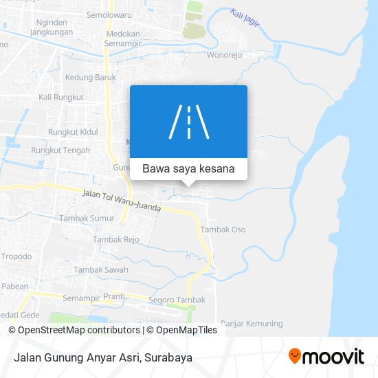 Peta Jalan Gunung Anyar Asri