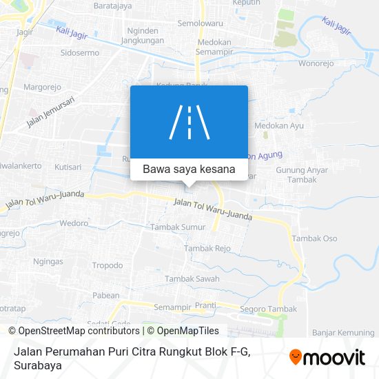 Peta Jalan Perumahan Puri Citra Rungkut Blok F-G