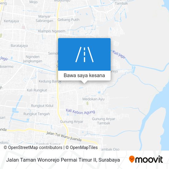 Peta Jalan Taman Wonorejo Permai Timur II