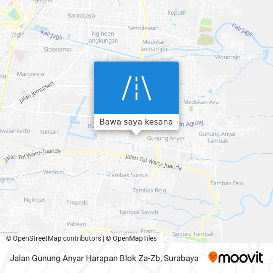 Peta Jalan Gunung Anyar Harapan Blok Za-Zb