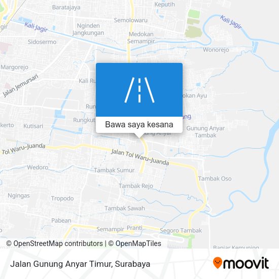 Peta Jalan Gunung Anyar Timur