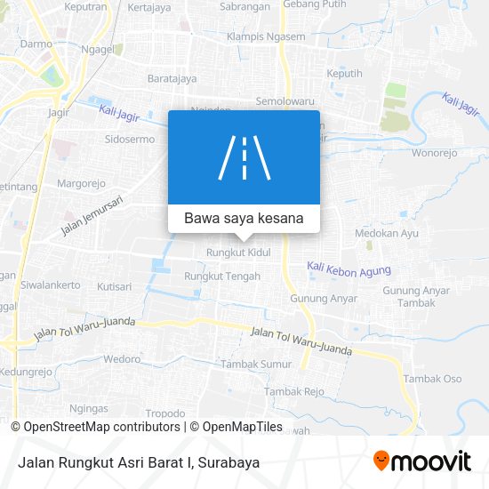 Peta Jalan Rungkut Asri Barat I