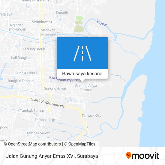 Peta Jalan Gunung Anyar Emas XVI