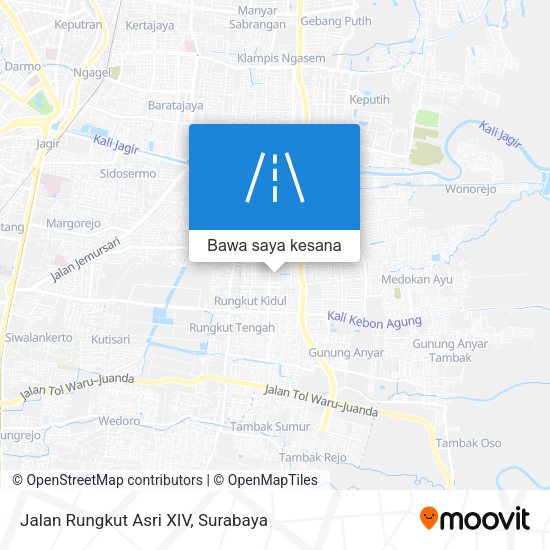 Peta Jalan Rungkut Asri XIV
