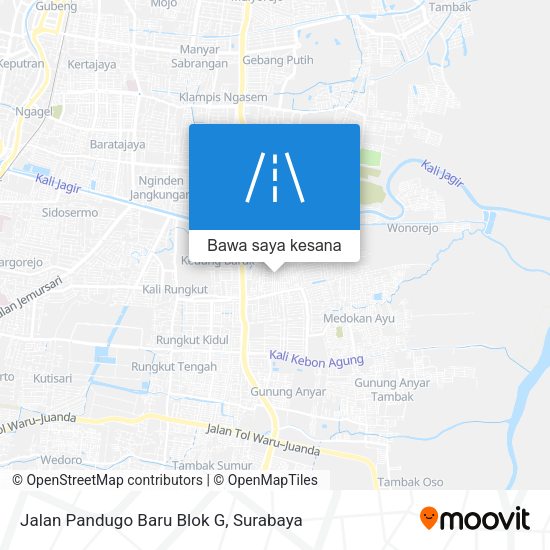Peta Jalan Pandugo Baru Blok G