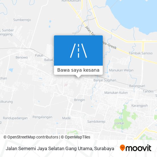 Peta Jalan Sememi Jaya Selatan Gang Utama