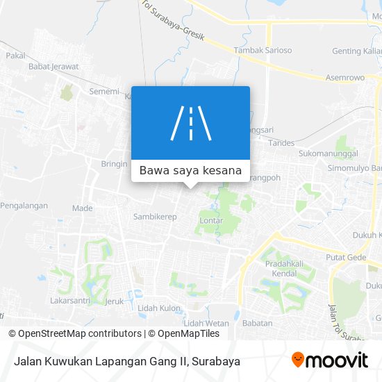 Peta Jalan Kuwukan Lapangan Gang II