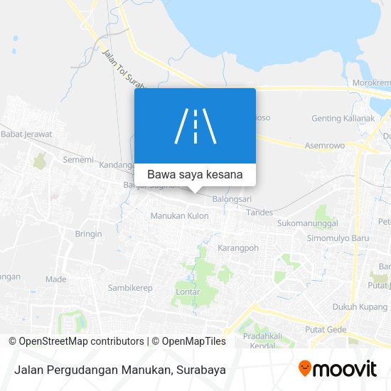 Peta Jalan Pergudangan Manukan