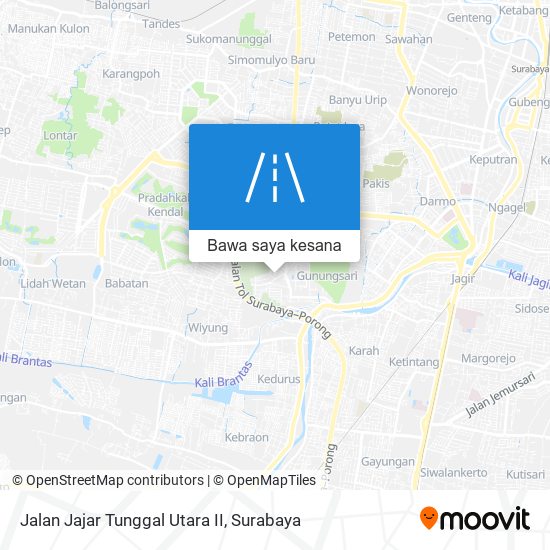 Peta Jalan Jajar Tunggal Utara II