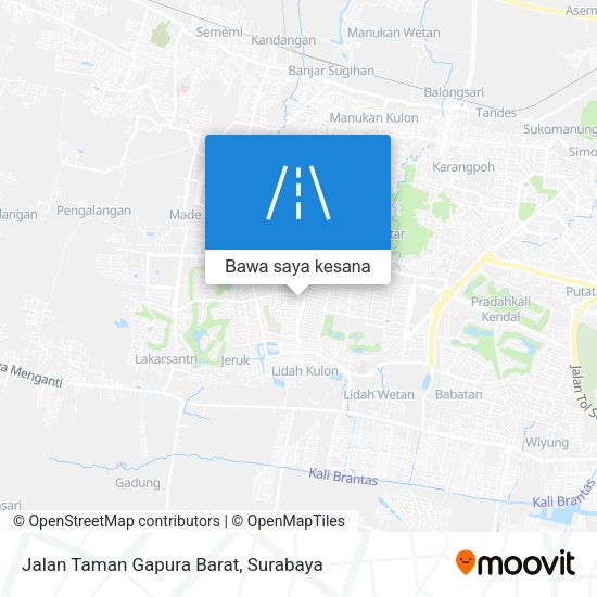 Peta Jalan Taman Gapura Barat