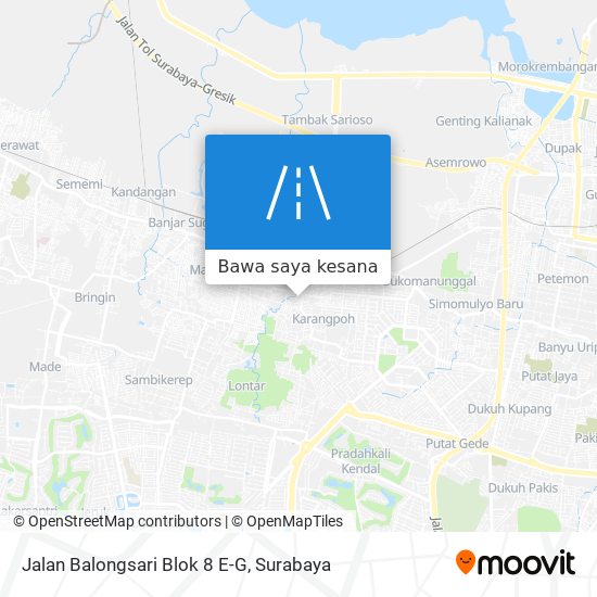 Peta Jalan Balongsari Blok 8 E-G