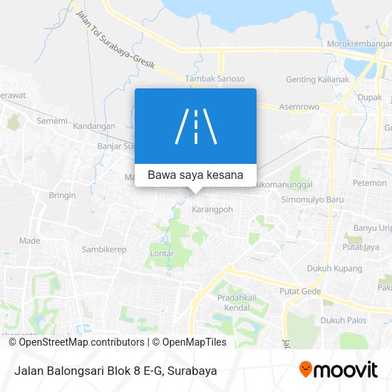 Peta Jalan Balongsari Blok 8 E-G