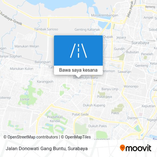 Peta Jalan Donowati Gang Buntu