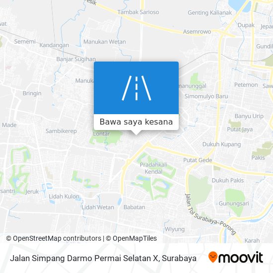 Peta Jalan Simpang Darmo Permai Selatan X