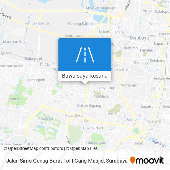 Peta Jalan Simo Gunug Barat Tol I Gang Masjid