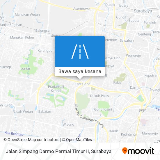 Peta Jalan Simpang Darmo Permai Timur II