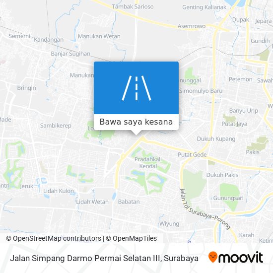 Peta Jalan Simpang Darmo Permai Selatan III