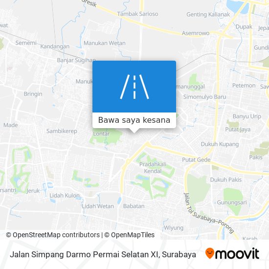 Peta Jalan Simpang Darmo Permai Selatan XI