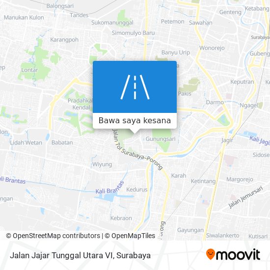 Peta Jalan Jajar Tunggal Utara VI