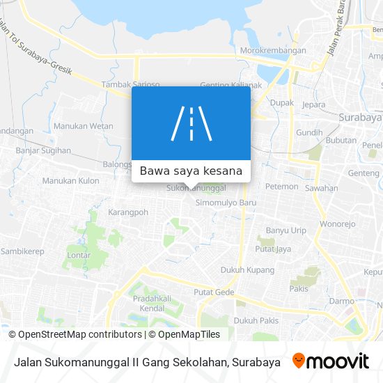 Peta Jalan Sukomanunggal II Gang Sekolahan