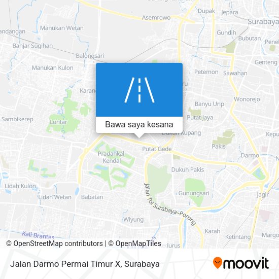 Peta Jalan Darmo Permai Timur X