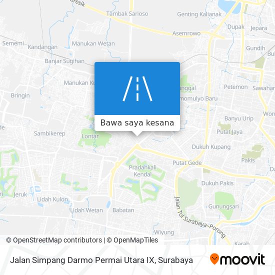 Peta Jalan Simpang Darmo Permai Utara IX