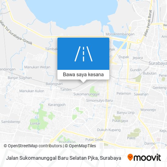 Peta Jalan Sukomanunggal Baru Selatan Pjka