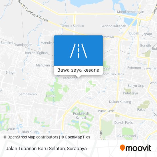 Peta Jalan Tubanan Baru Selatan