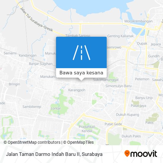 Peta Jalan Taman Darmo Indah Baru II