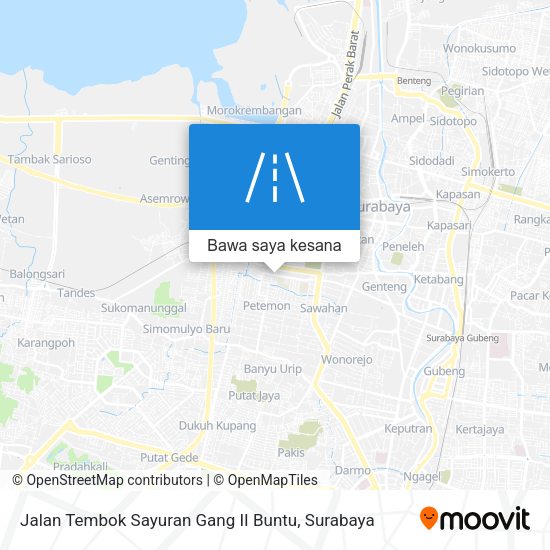 Peta Jalan Tembok Sayuran Gang II Buntu