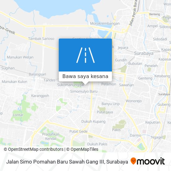 Peta Jalan Simo Pomahan Baru Sawah Gang III