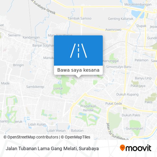 Peta Jalan Tubanan Lama Gang Melati