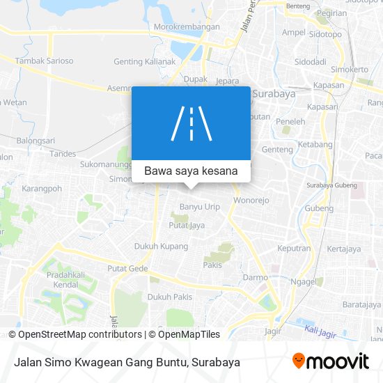 Peta Jalan Simo Kwagean Gang Buntu