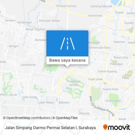 Peta Jalan Simpang Darmo Permai Selatan I