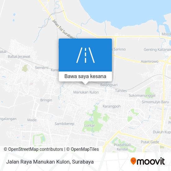 Peta Jalan Raya Manukan Kulon