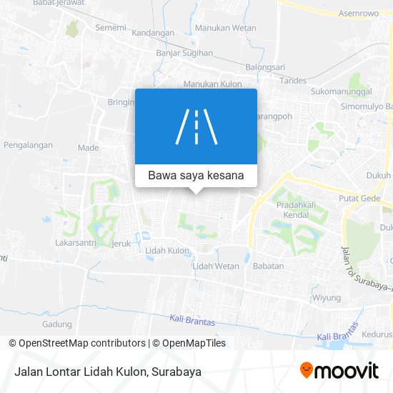 Peta Jalan Lontar Lidah Kulon