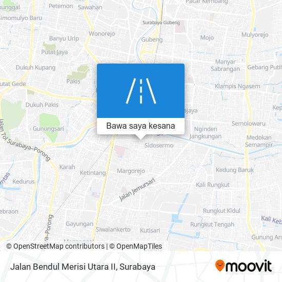 Peta Jalan Bendul Merisi Utara II