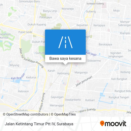 Peta Jalan Ketintang Timur Ptt IV