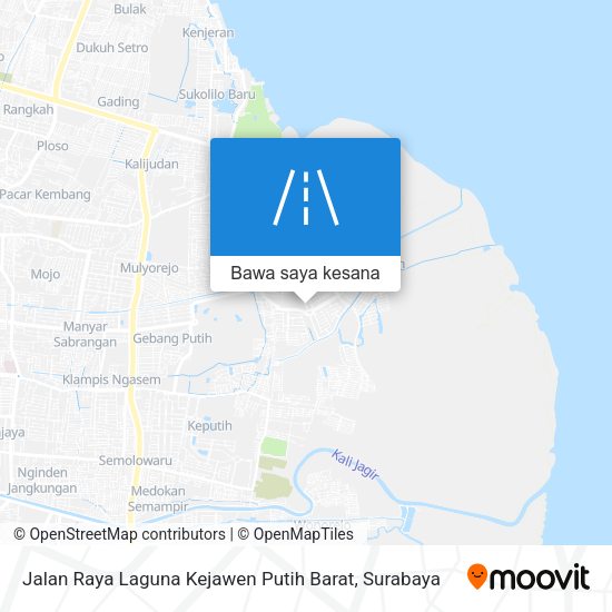 Peta Jalan Raya Laguna Kejawen Putih Barat